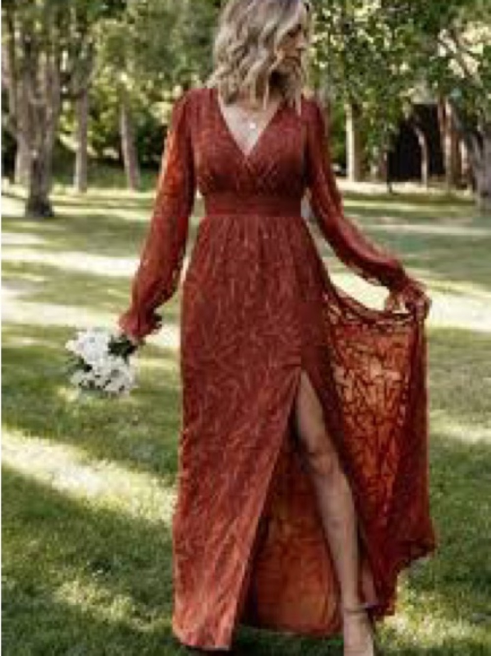 Baltic Born Terracotta Long Sleeve Dress